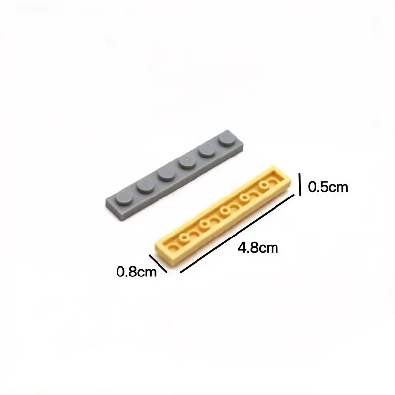 30pcs multicolor MOC freely assembled building blocks ABS material 3666 basic accessories sheet 1x6 low brick DIY assembled toys