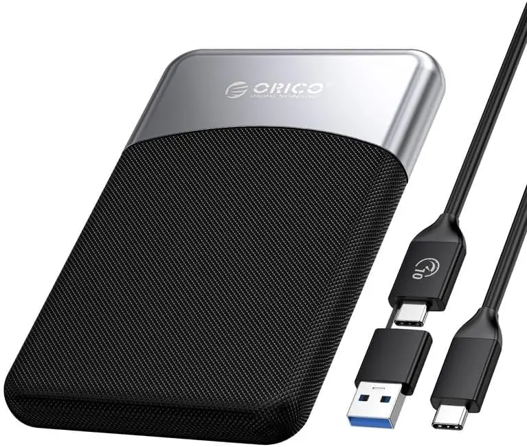 1TB External SSD USB 3.2 Gen 1 460MB/s Portable Solid State Drive with 2-in-1 USB-C Cable for PC, Mac, Android, Tablet