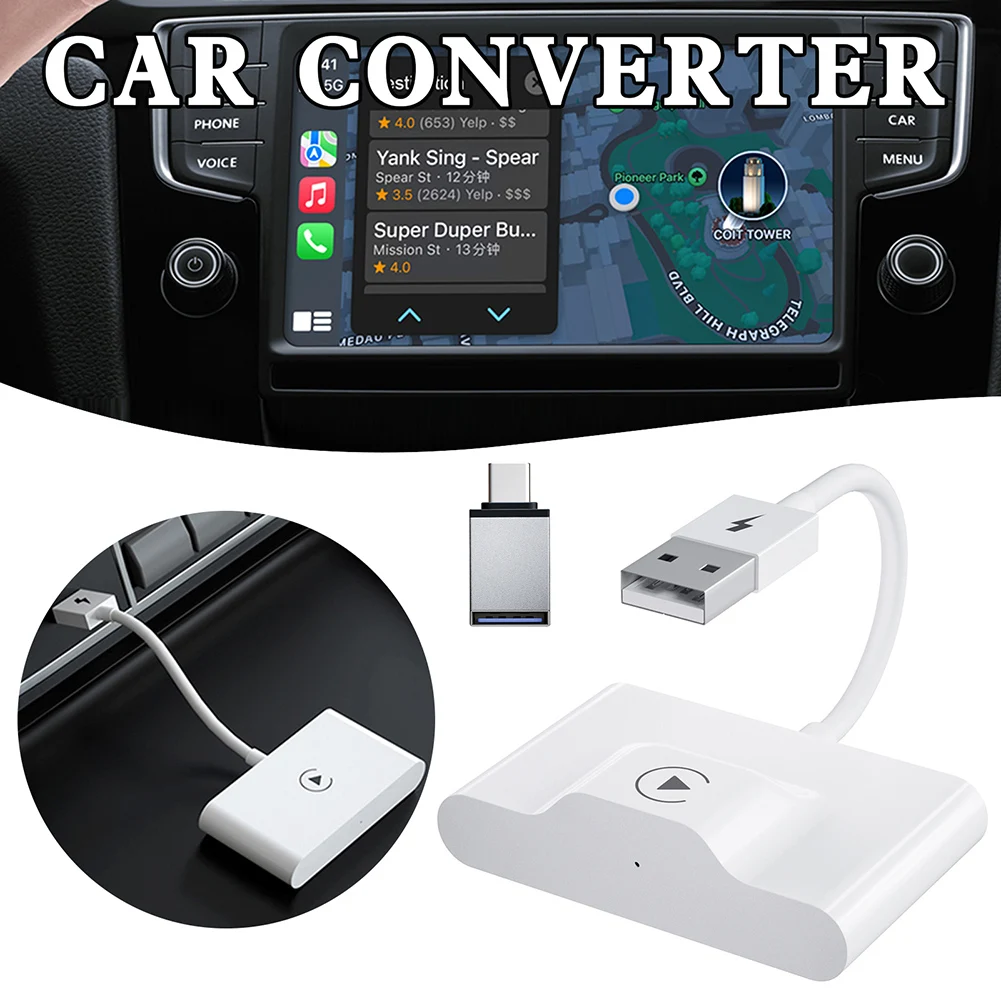 

Carplays Adapter Support Original Car Control Method Heavy Duty Durable Carplays Adapter For Automotive Lightweight Stable