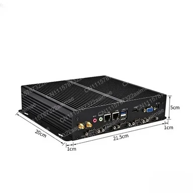 Fanless Mini Industrial PC J1900 Quad Core 6 COM 2 LAN Windows 10 Linux Desktop Computer