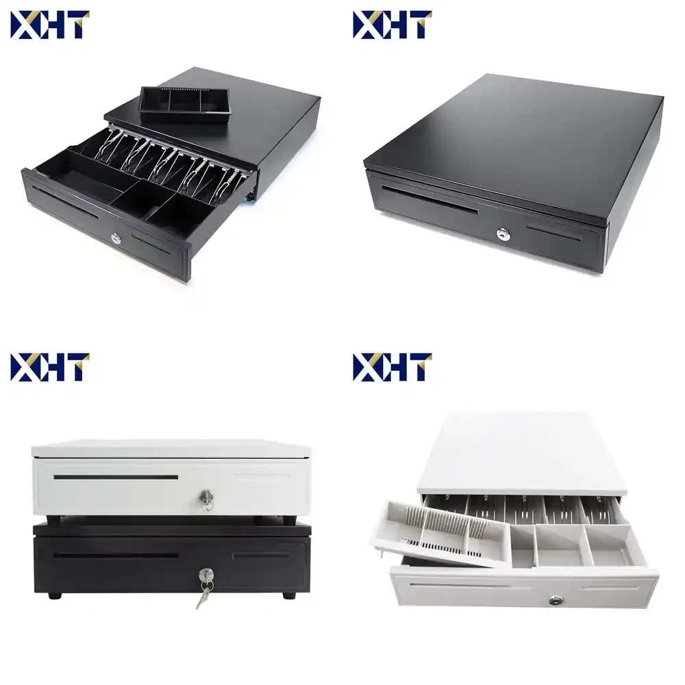 

405B ODM OEM China Supermarket Cash Register Box Five Compartment Three Level Money Cabinet 100 mm Height 405 x 410 mm