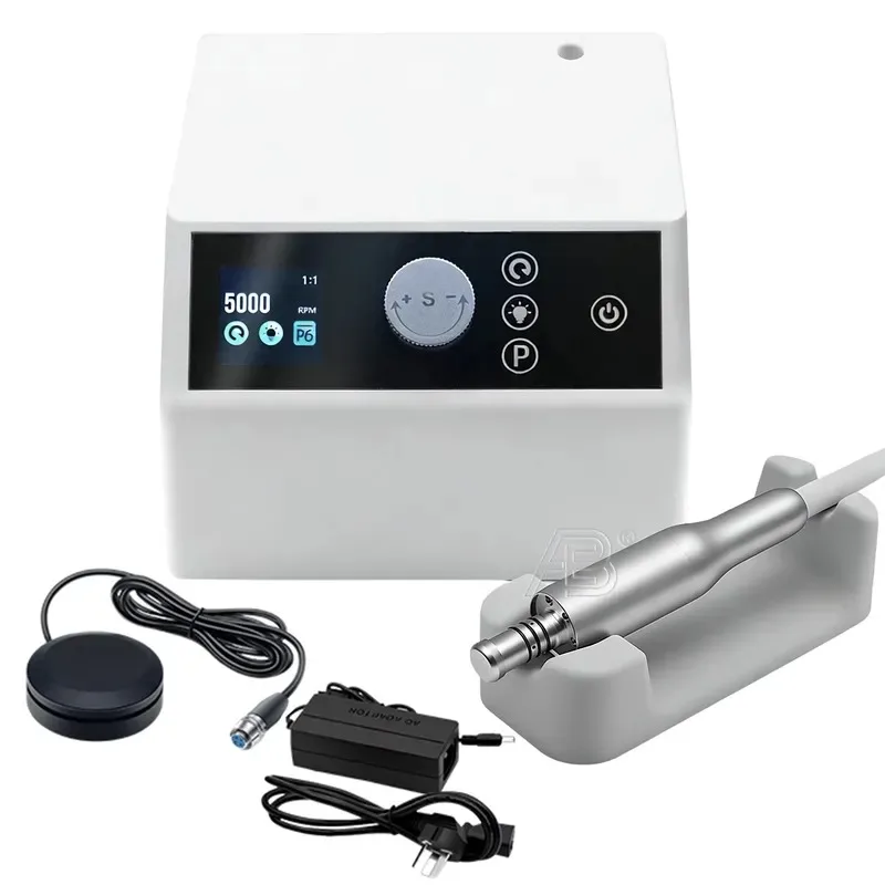 Hot Sale 40000RPM Brushless Micro Motor 1:1/1:5 Increasing LED Handpiece with Pedal Control for and Lab