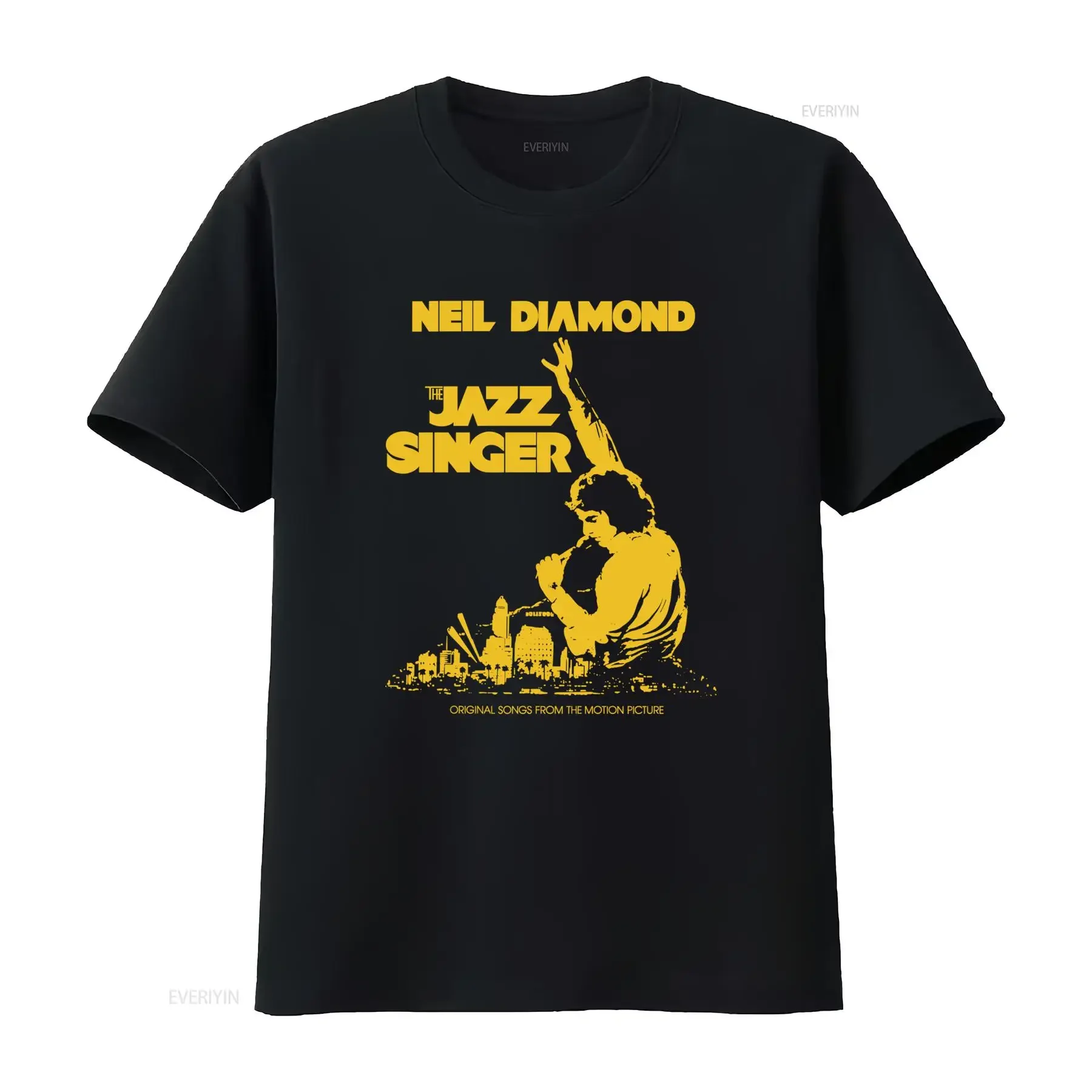 Neil Diamond The Jazz Singer T Shirt Retro 1980s Music Print Summerlove Love on Rocks Design vintage Washed