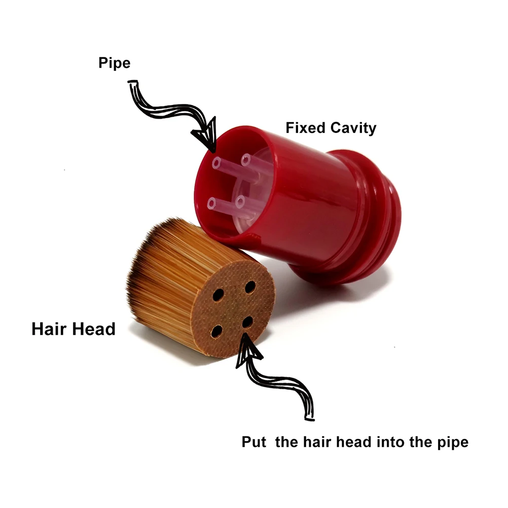 

Flat Brush for Makeup Red Blending Stick Portable Handle Soft Dense Long Lasting Reusable