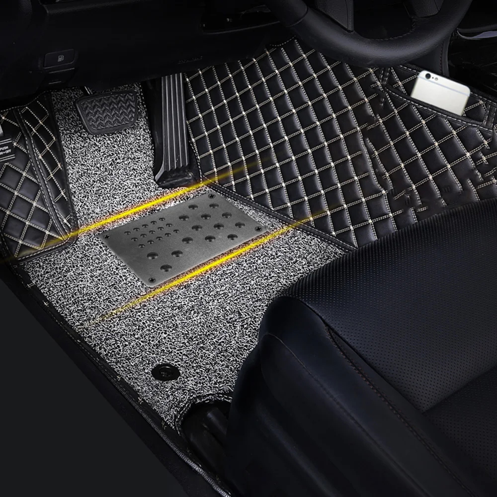 Car Floor Mat Non-slip Carpet Patch Silver Anti-skid Pad Auto Alloy Plate Universal Foot Heel Scuff Plate