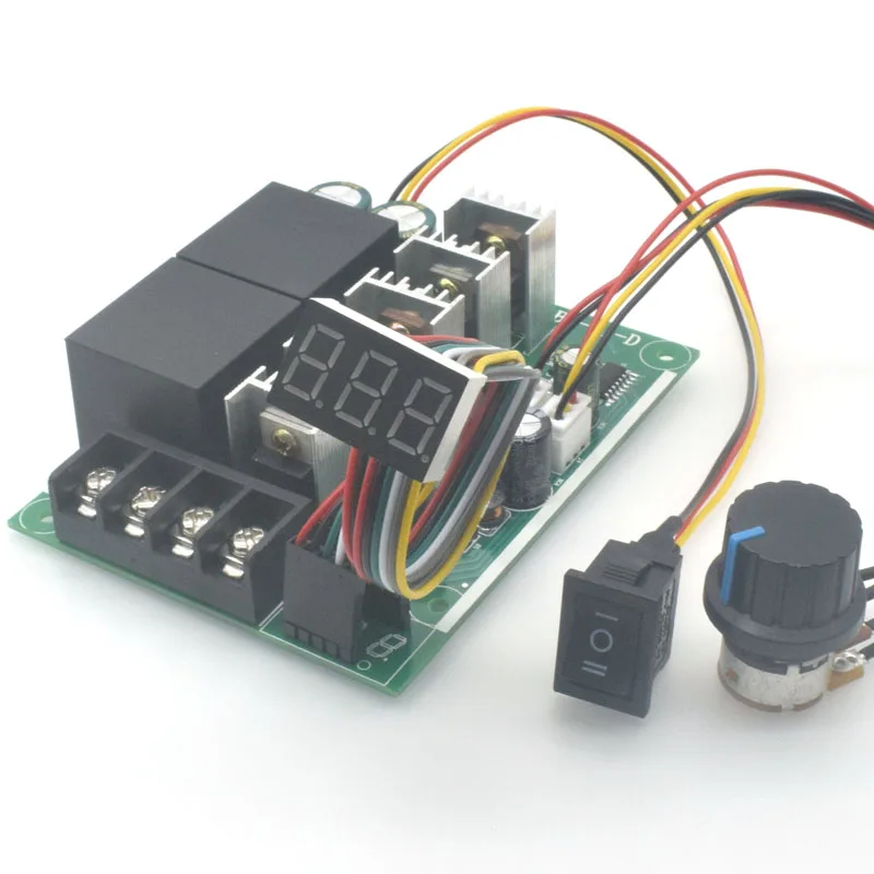 

Two way forward rotation and reverse rotation DC motor governor with digital display scale tachometer 40A 12v24v36