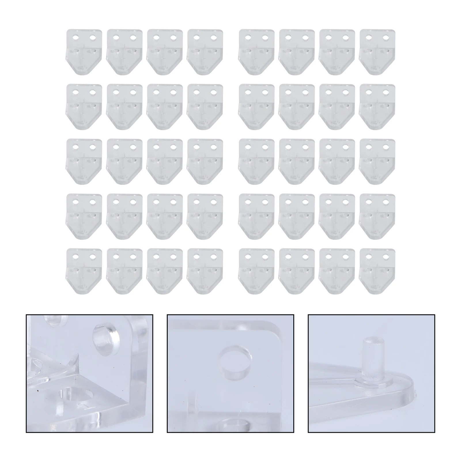 

40pcs Curtain Positioning Hooks Blinds Accessories Roller Fixing Plastic Easy Use Not Deform Break Suitable Curtains