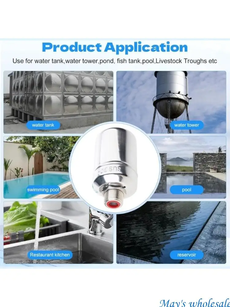 Complete Float Valves Assembly with Threaded Adapters & Filter for Aquarium Livestock Troughs Rainwater Systems Use 448A
