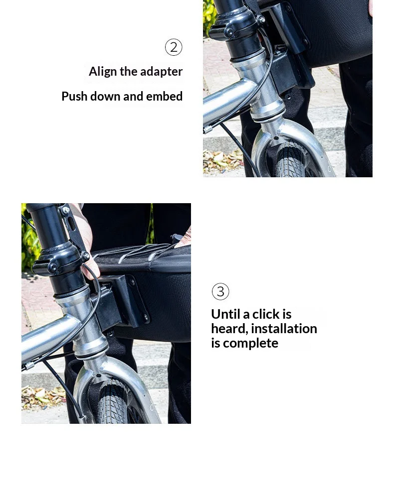 OFFBONDAGE 4L EVA Hartschalen-Fahrrad-Fronttasche, wasserdichte, faltbare Fahrrad-Lenkertasche, tragbare Fahrrad-Aufbewahrungstasche für Brompton – Detail 9