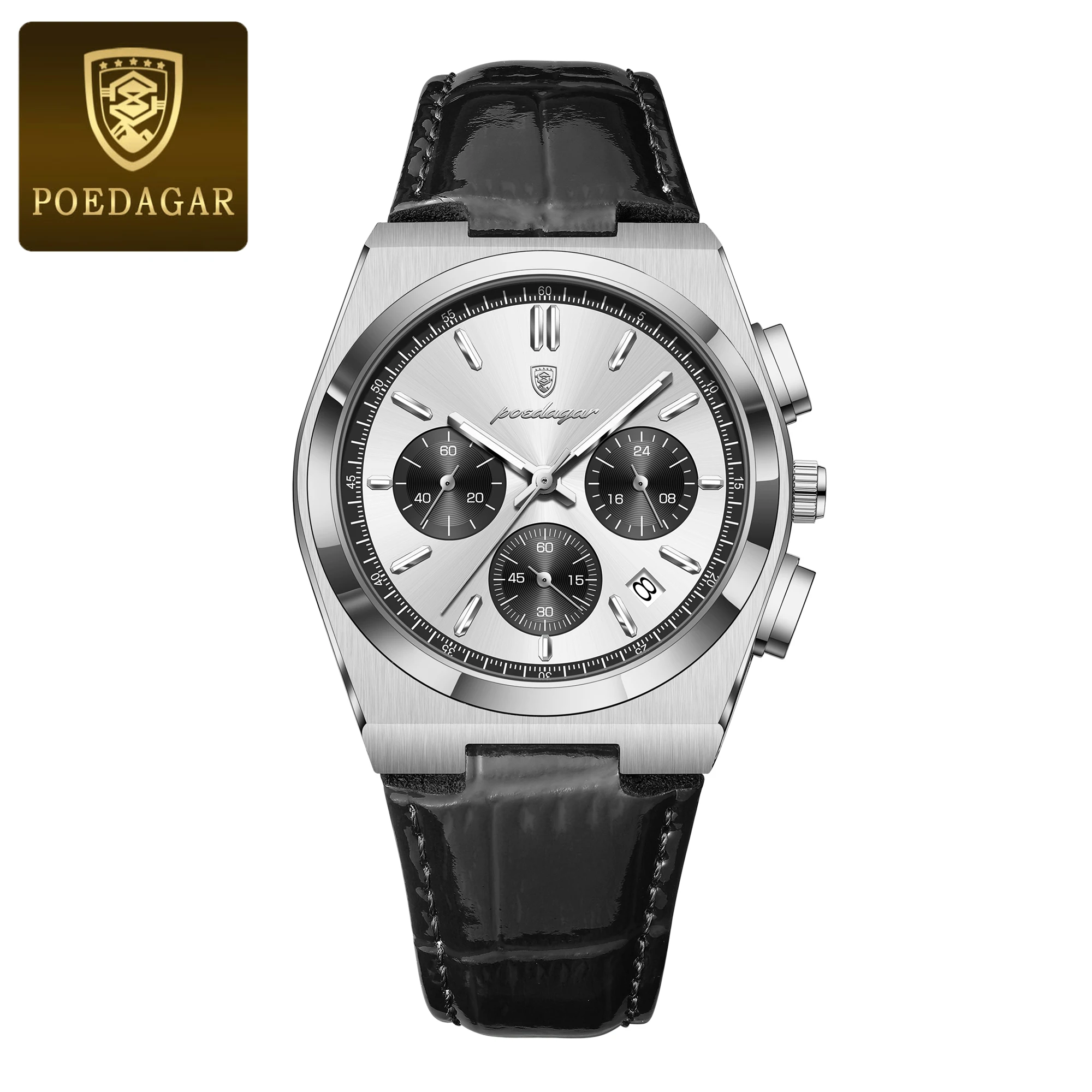 Men's Trendy Luminous Chronograph Watch, Waterproof
