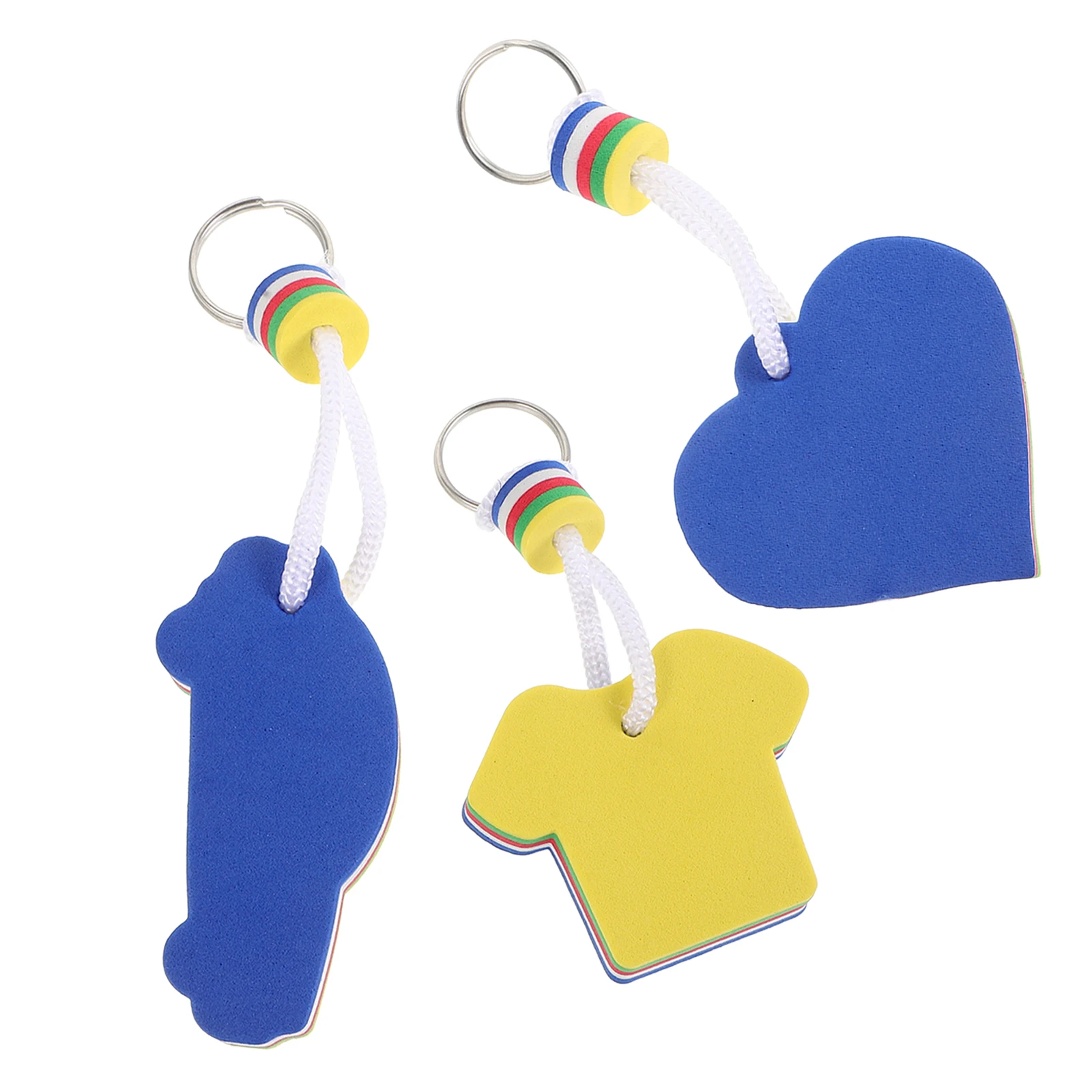 3 قطع المفاتيح العائمة العوامة قارب حلقة الشاطئ تعويم المراكب الشراعية المزدهرة Keyrings