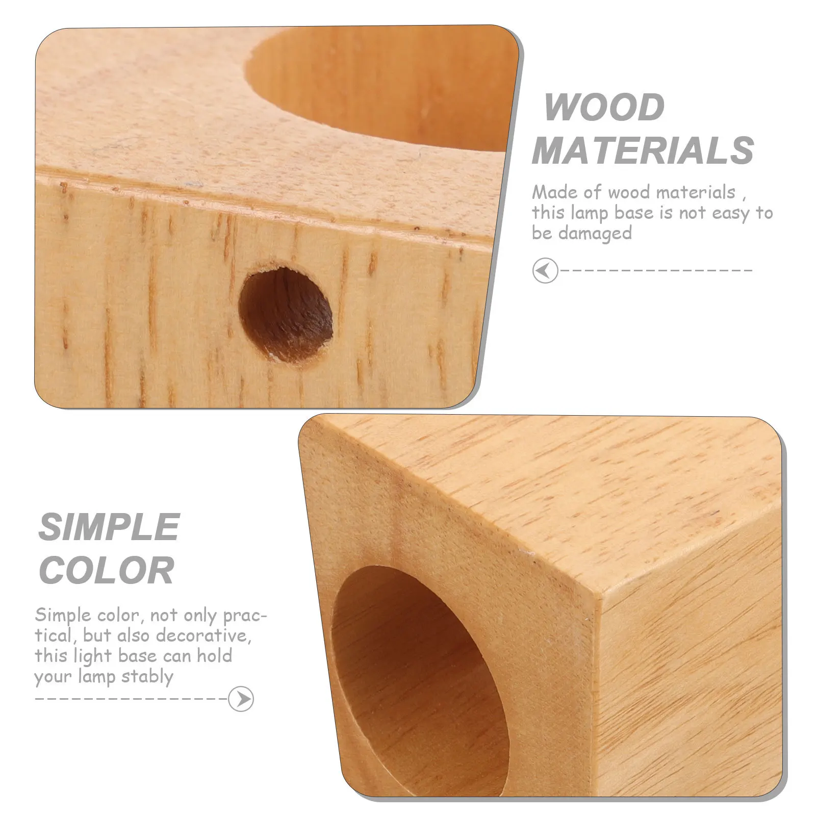 

Wood Table Lamp Base Rubber Wood Small Round Minimalist Desk Lamp Base Only for DIY Table Lighting and Decoration