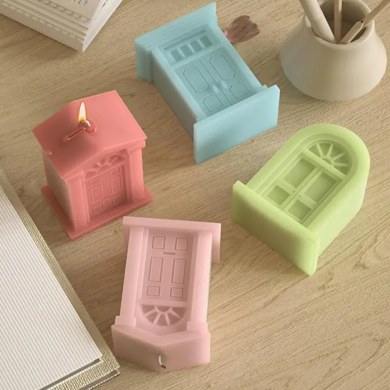 House Candle Molds Abstract Home Silicone Molds Castle House Shape Silicone Molds For Candle Making Baking And DIY Creative