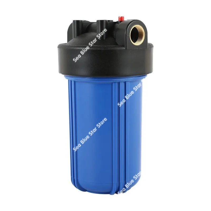 Cross-border 10-inch large fat blue bottle large flow whole house front filter bottle filter shell industrial water purificatio