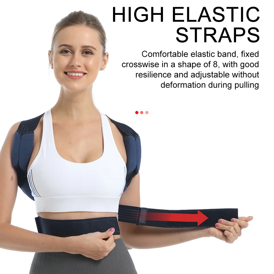 Adjustable Posture Corrector Support Improves Posture Pain Relief Steel Plate Support Straightener Back Shoulders Neck Women Men