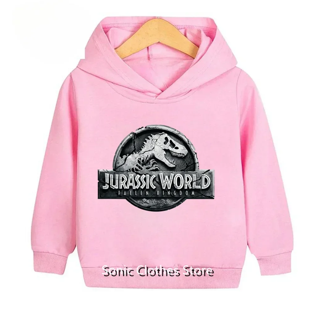 Jurassic World Hoodie Dinosaur Print Jurassic Park Hoodie Clothes Boys Kids Tops Girls Sweater Kids 3-14 Years Tops