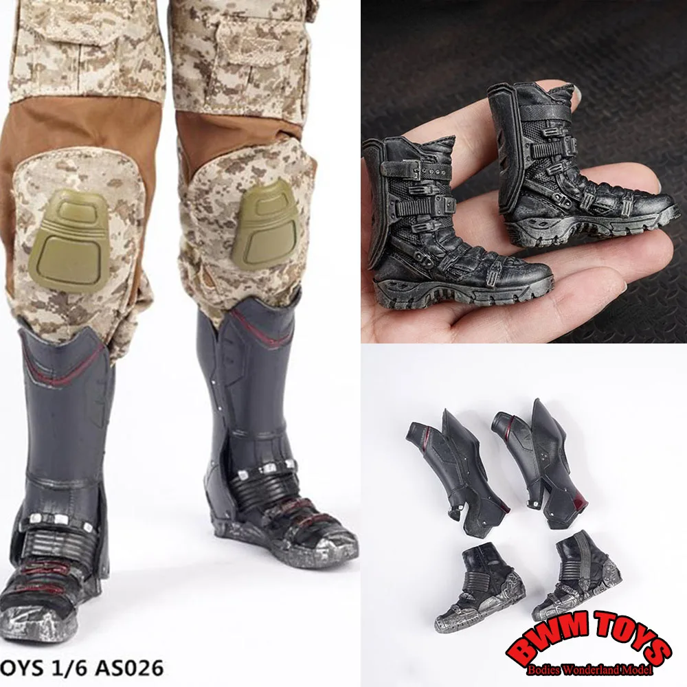 ASTOYS-botas militares AS006 AS026 para hombre, zapatos de combate de soldado Falcons a escala 1/6 para cuerpo de figura de acción de 12 pulgadas, pies desmontables