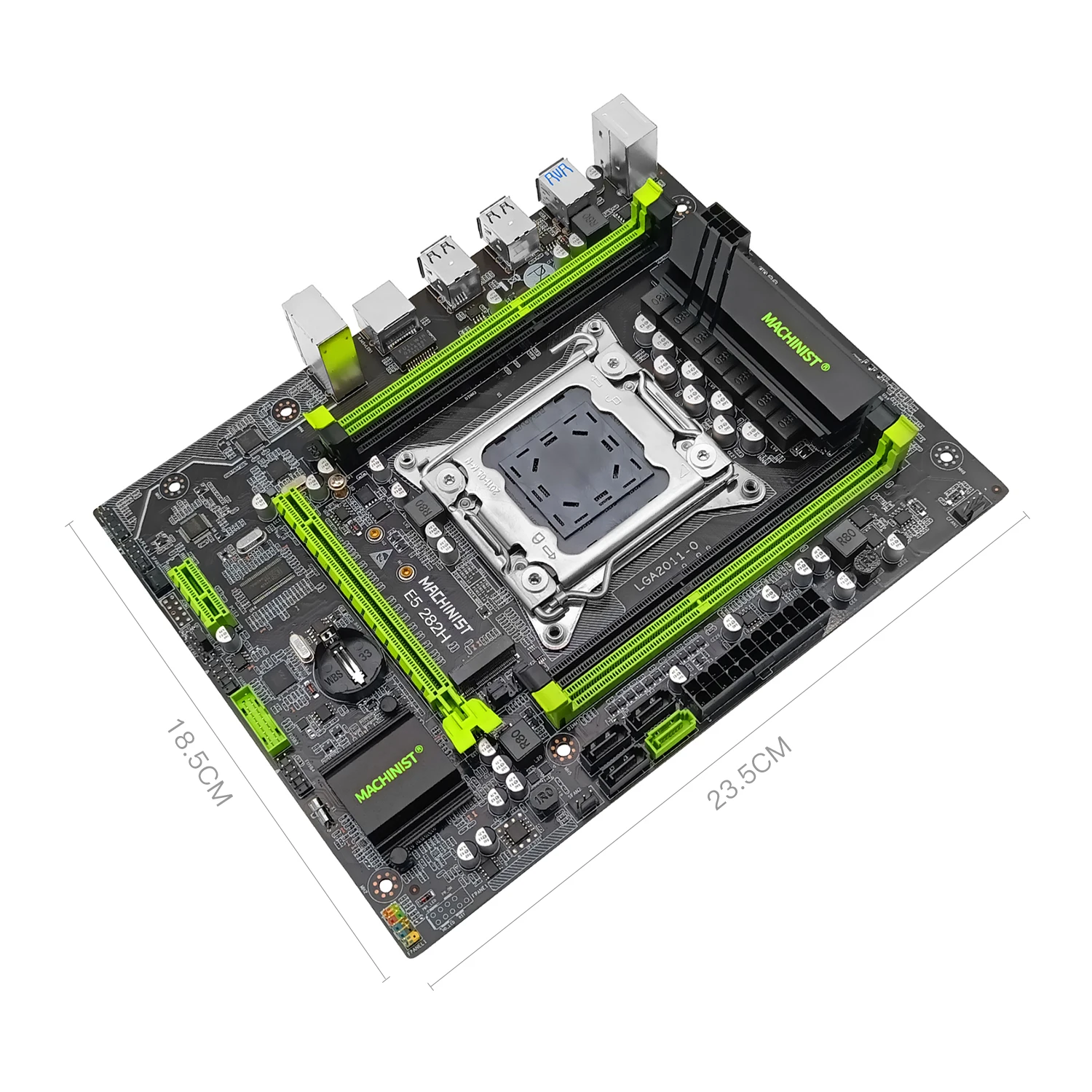 Imagem -03 - Placa-mãe Lga 2011 Kit Processador Cpu Xeon e5 2670 v2 Ddr3 2x8gb 1333mhz Memória Ram Usb Ssd Nvme M.2 V2.82h Machinist-x79