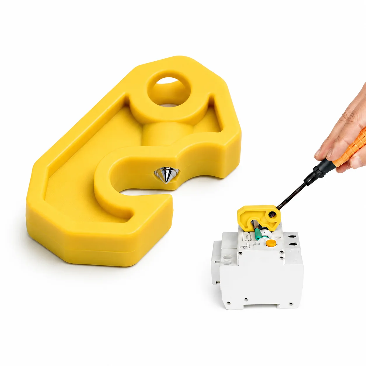 BOZZYS Simple Circuit Breaker Lockout With Lockout-Tagout Device Pa Material Lock All Kinds Of Circuit Breakers