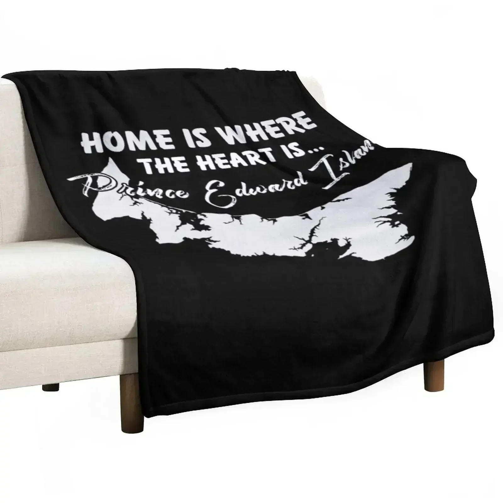 Prince Edward Island Home - Home is Where the Heart Throw Blanket sofa bed Beach Loose for babies Sofas Luxury Blankets