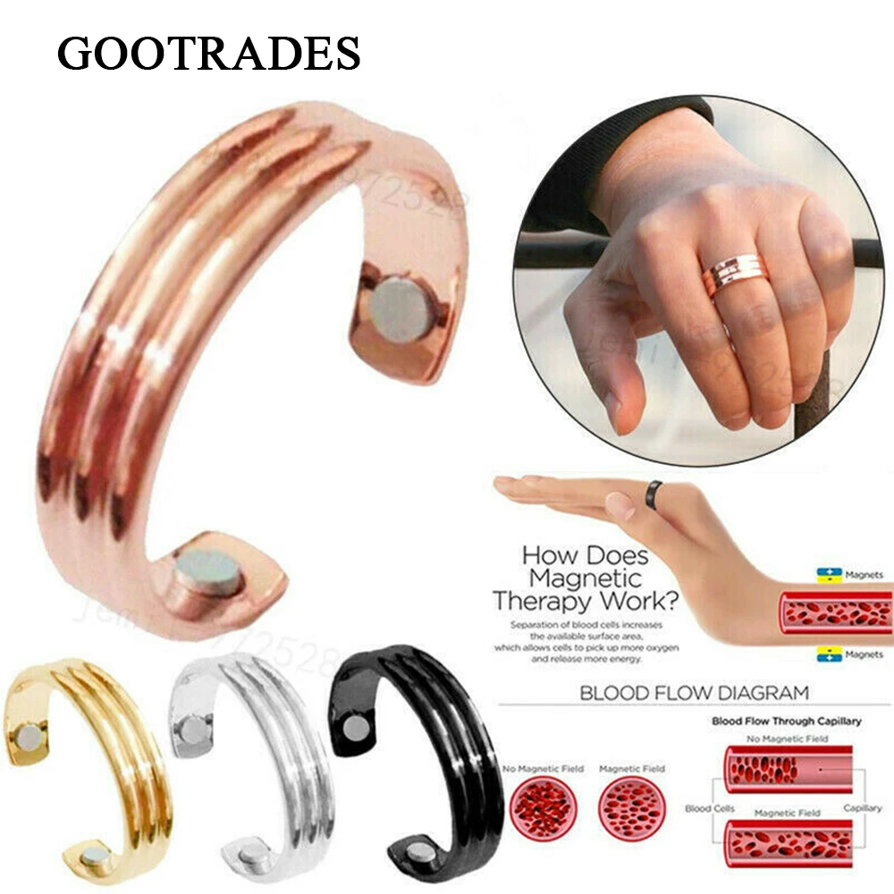 Lymphatic Drainage Therapeutic Magnetic Ring Blood Sugar Control Ring Magnetic Lymph Detox Ring Unisex Opening Adjustable