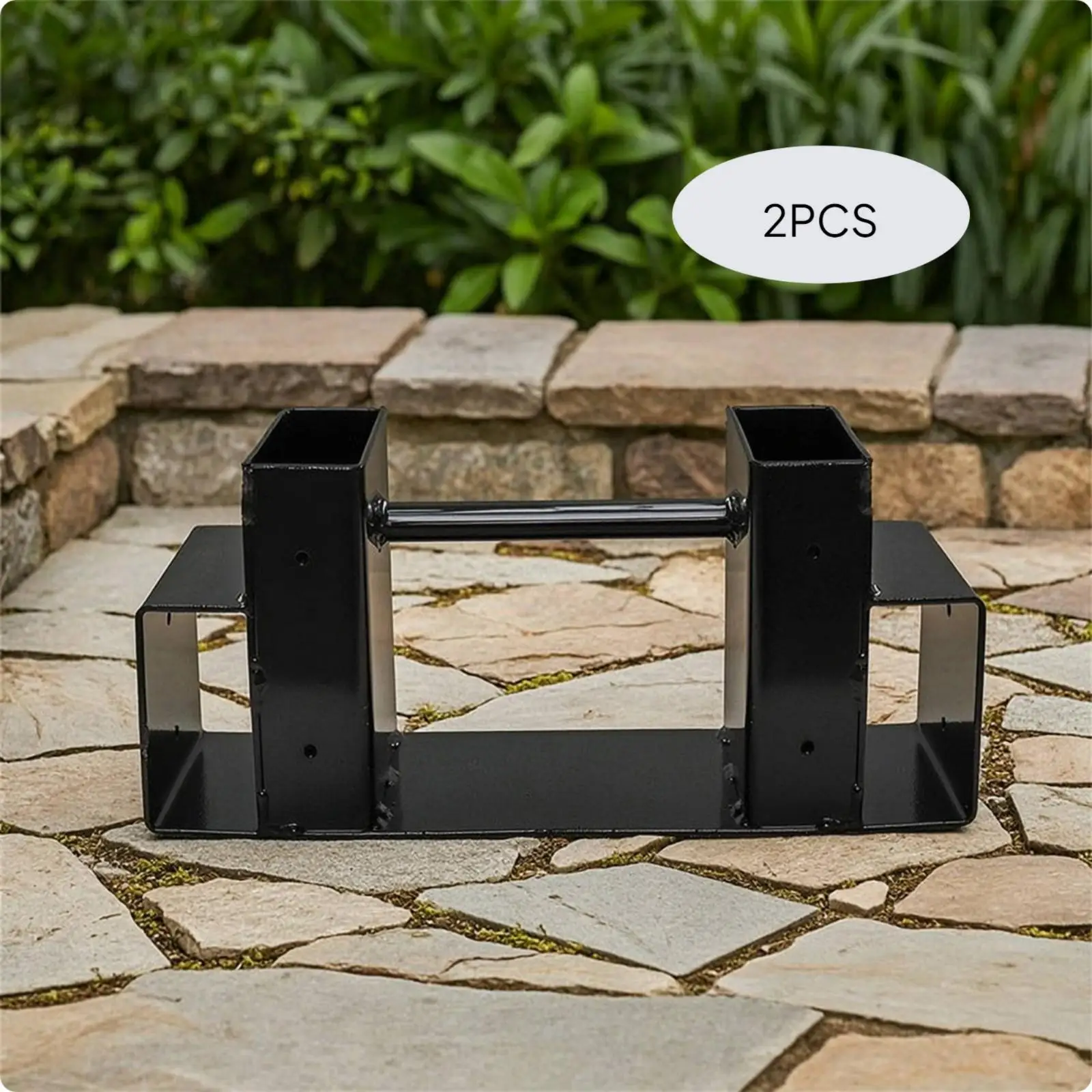 Firewood Storage Rack Rectangular Steel Log Organizer Durable Painted Finish for Indoor and Garden Use