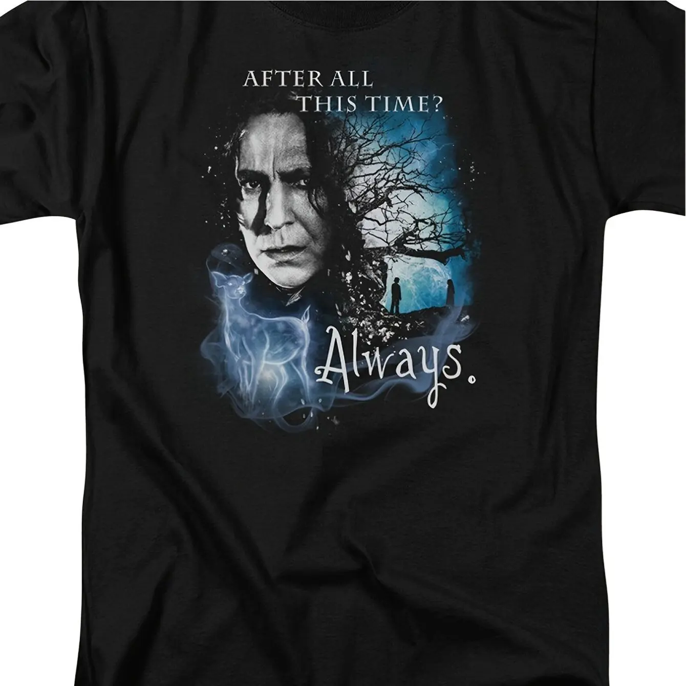 

Мужская футболка 280 г Мужская футболка «Всегда» Волшебный фильм Снейп Ретро Веселый Ретро Повседневный Harajuku