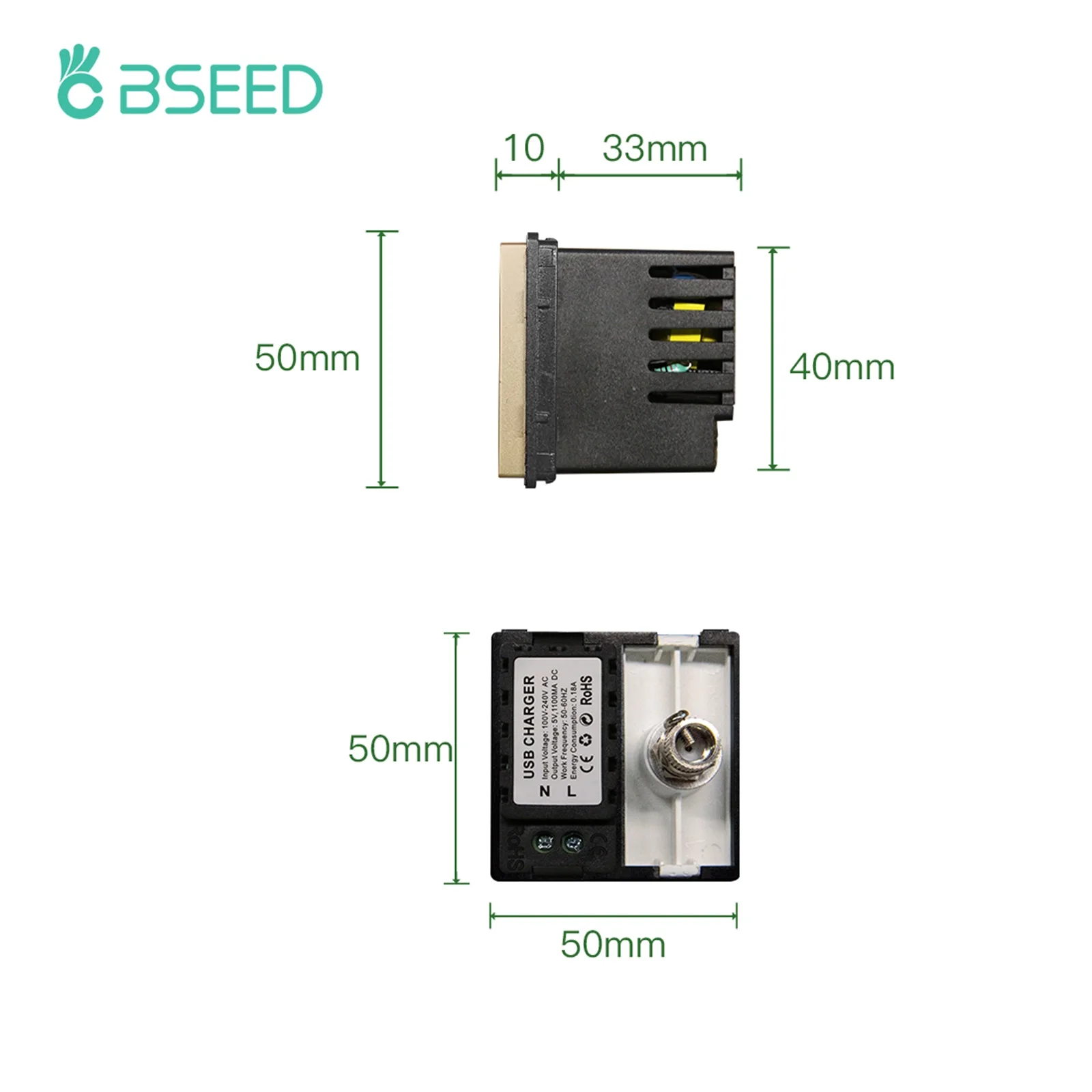 BSEED EU Glass Panel and PC CAT5 Internet USB Sockets ST TV Function Parts Power Outlets Wall Mounted DIY Free Combination