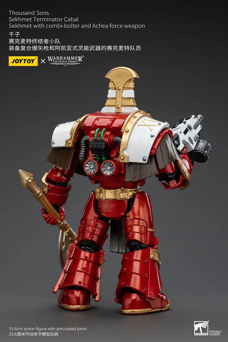 JOYTOY Warhammer "The Horus Heresy" Thousand Sons Sekhmet Terminator Cabal Sekhmet With Combi-Bolter And Achea Force Doll Toys