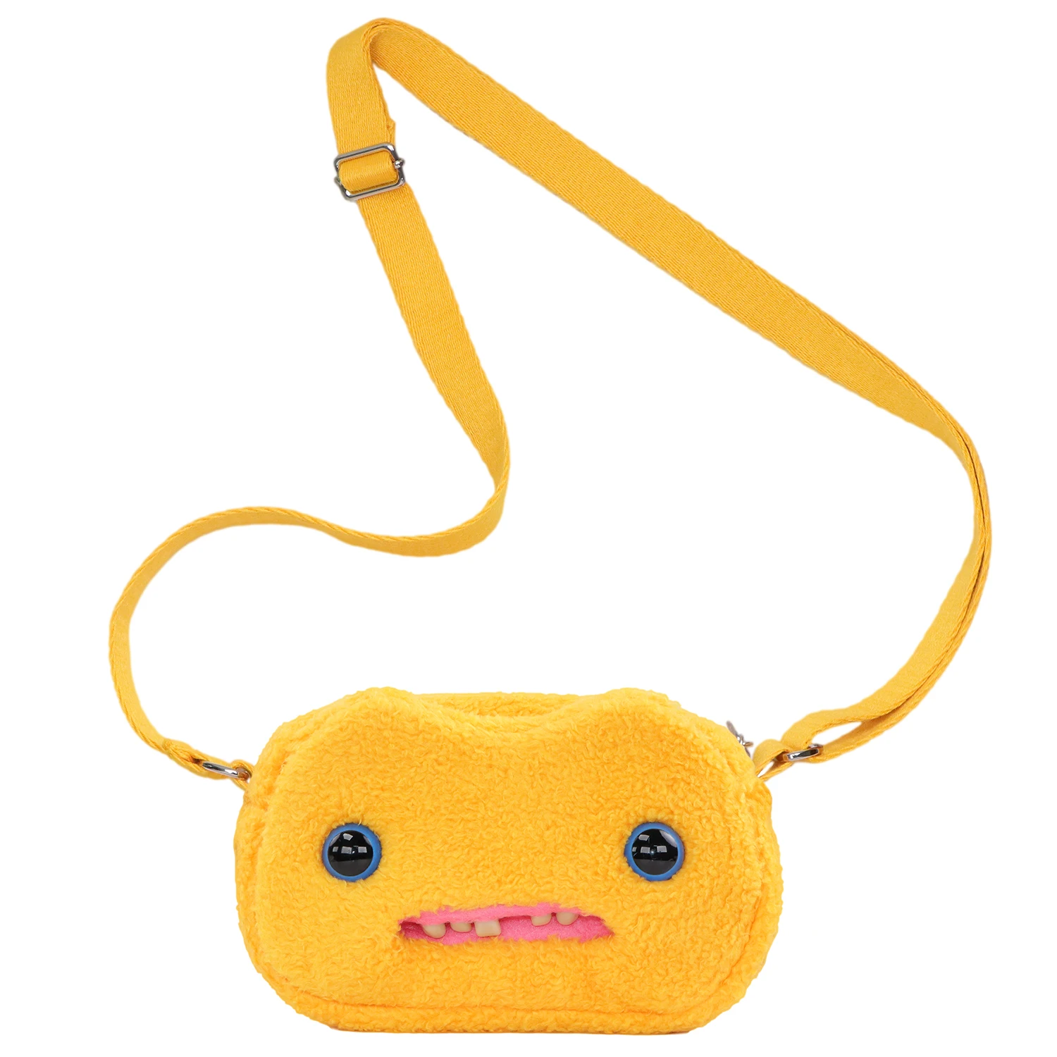 Original Fuggler Hässliche Zähne Monster Plüschtiere Schultertasche Fuggler Weitaugiger Seltsamer McStinkles Katze Plüsch Umhängetasche Geschenke