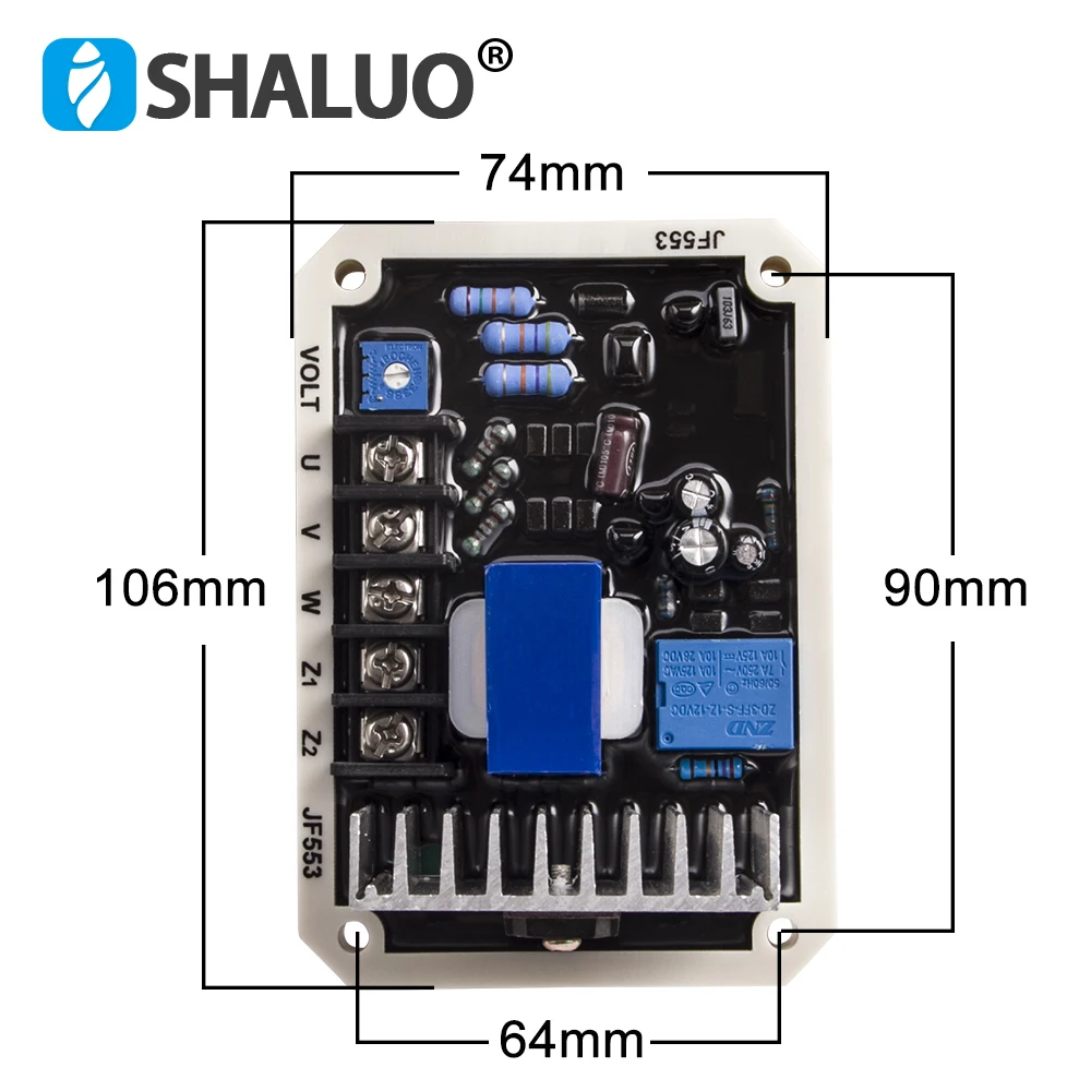 JF553 AVR Three Phase 380V STC Brush Generator AVR Automatic Voltage Regulator Stabilizer Control Board Replace GB170