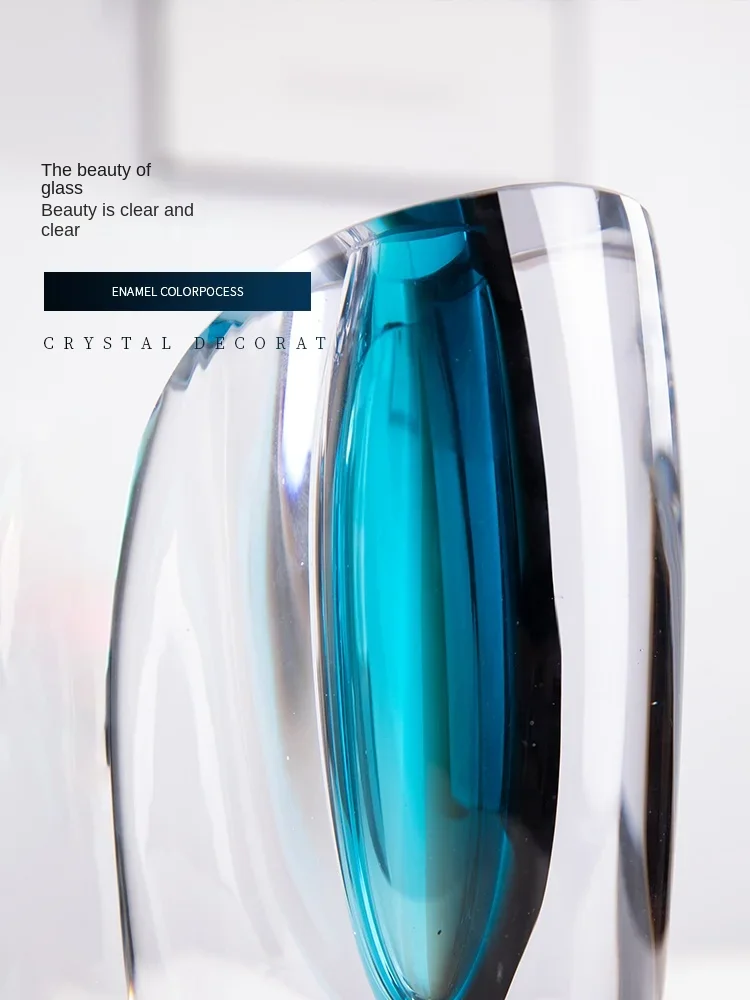 Tomada de fábrica de ornamentos de vaso de vidro de luxo moderno