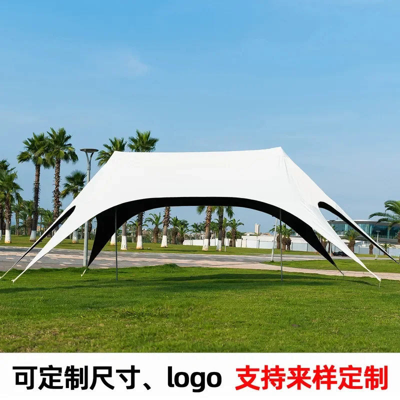 New Hexagonal Vinyl Canopy Tent for Outdoor Camping Integrated Free Assembly Quick Opening Rainproof Custom Logo Available