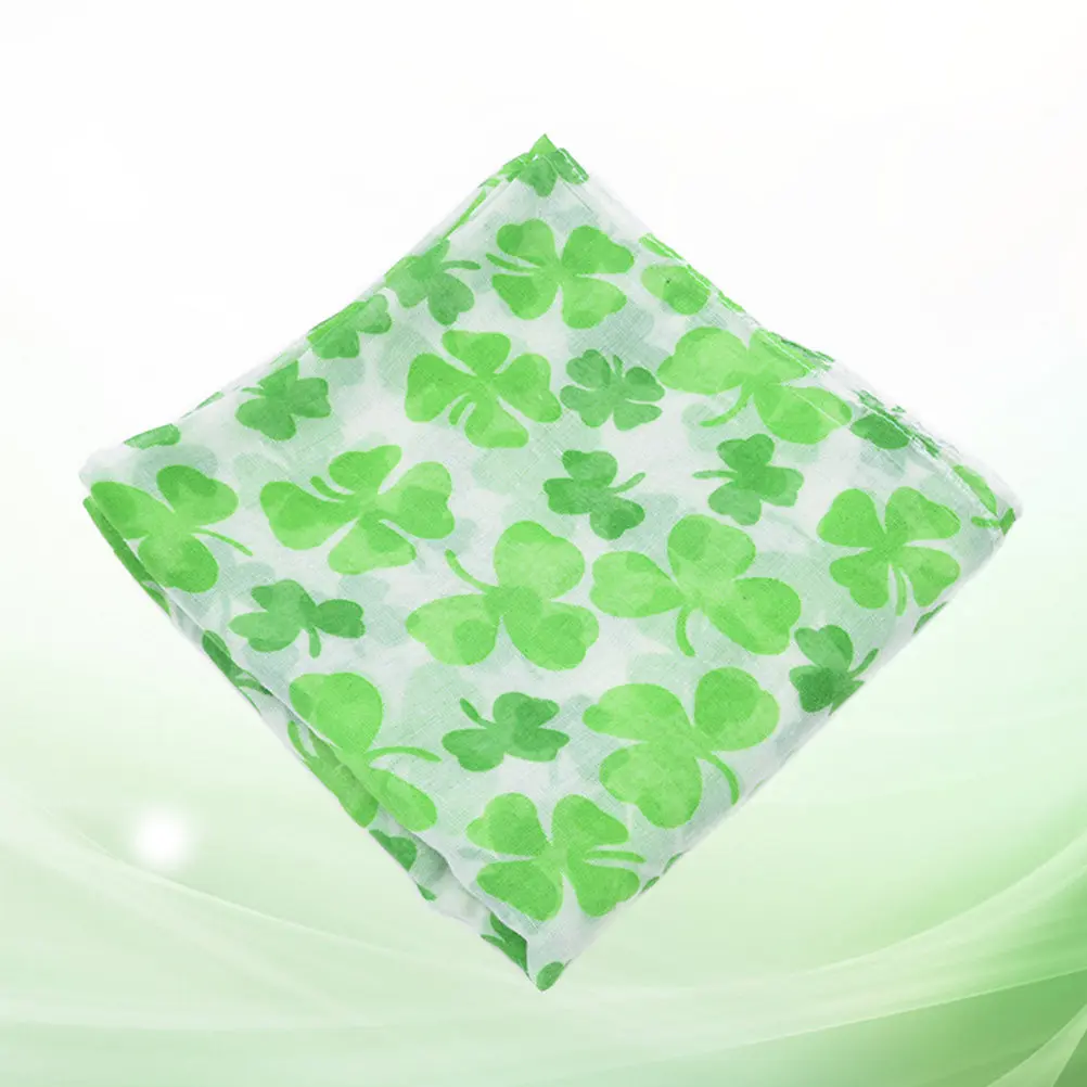 

Women Scarf Clover Scarf Scarf Printing Lady Scarf Elegant Clover Scarf