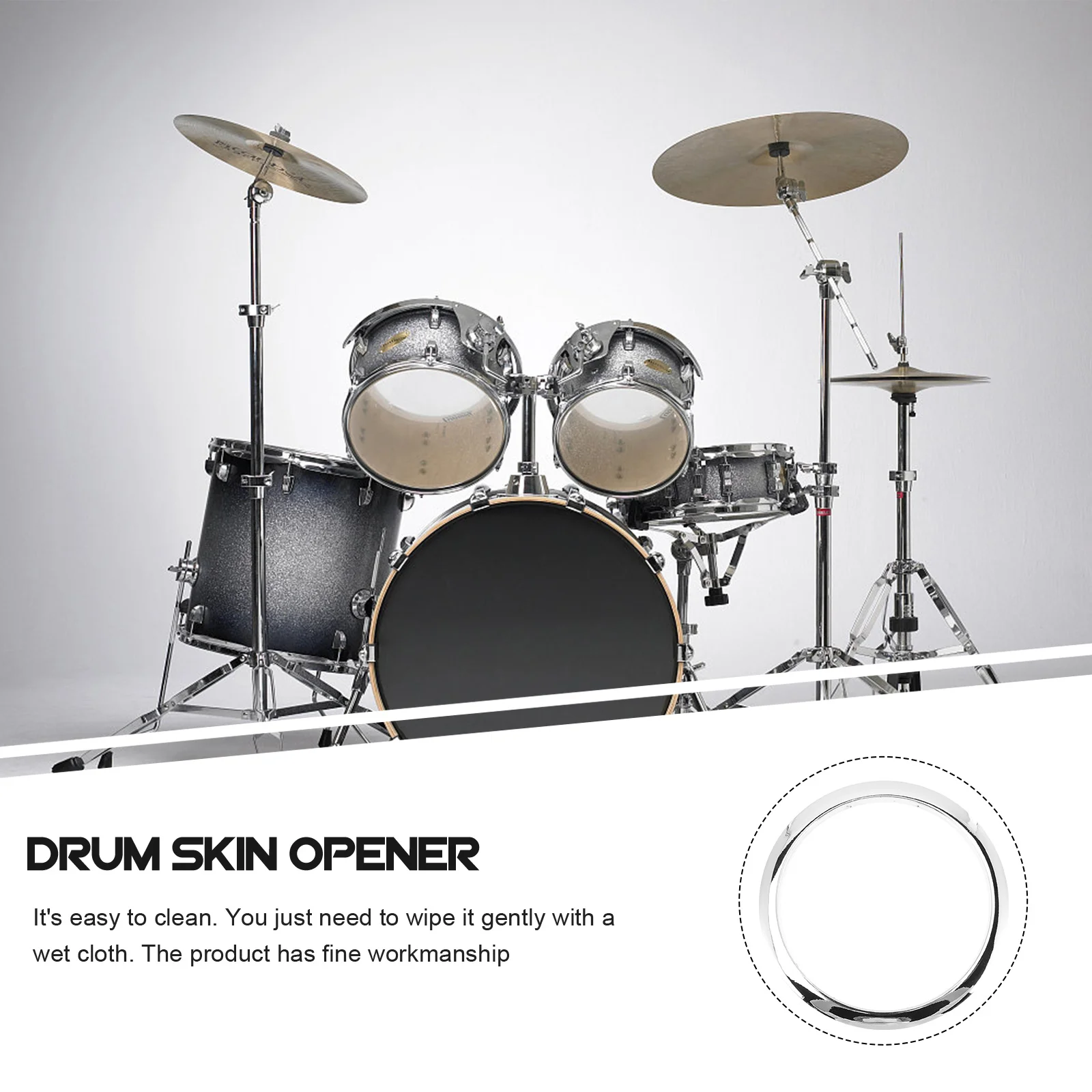 

Bass Drum Opening Accessory Protective Ring Hole Accessories Rings Part