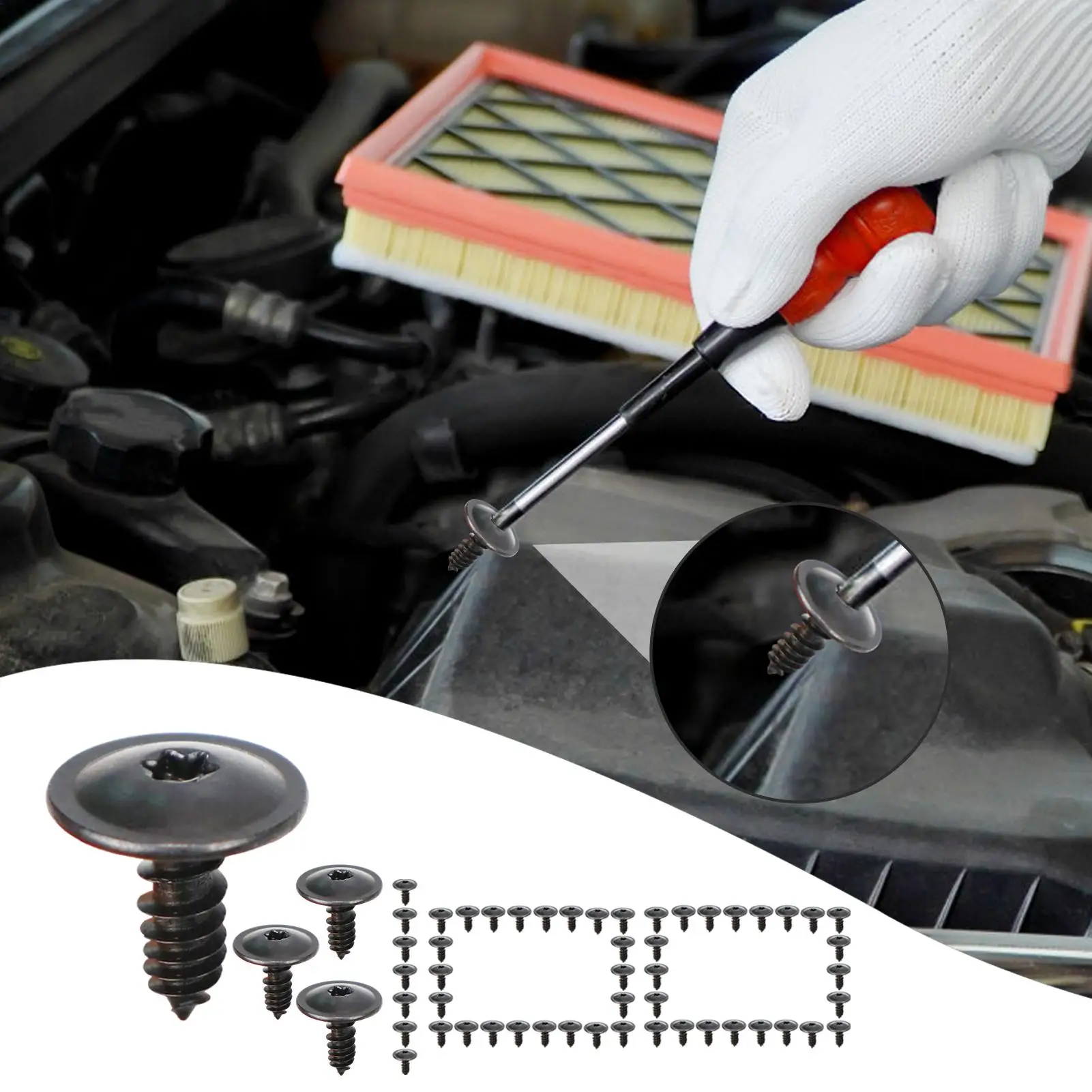

Automotive Self Tapping Screws Automotive Self Tapping Screws 100 Pieces Precise Car Fastening Tool Exterior Accessories Pack