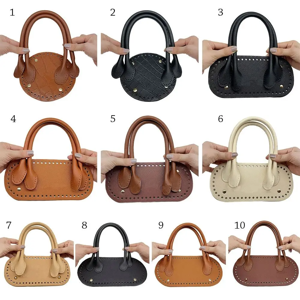 Leather Bag Strap Handmade Handbag Woven Set High Quality Bag Bottoms With Hardware Accessories for DIY Shoulder Handbag New