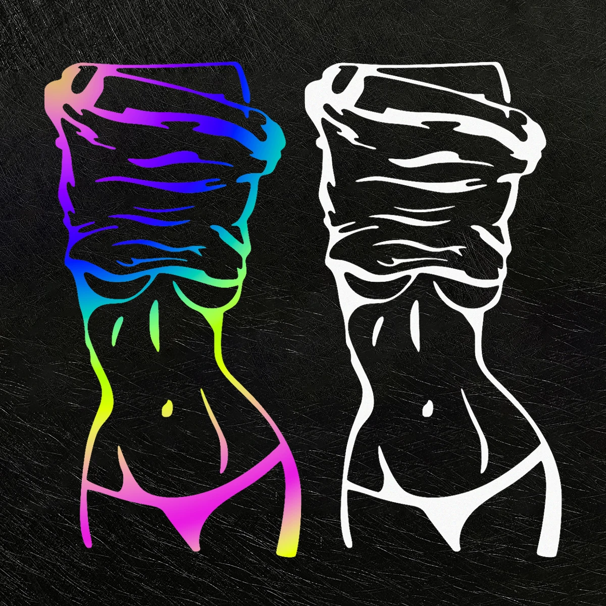 2PCS Beautiful Silhouette Motorcycle Stickers Waterproof DIY Moto Motorbike Scooter Car Body Helmet Tank Vinyl Decal Accessories