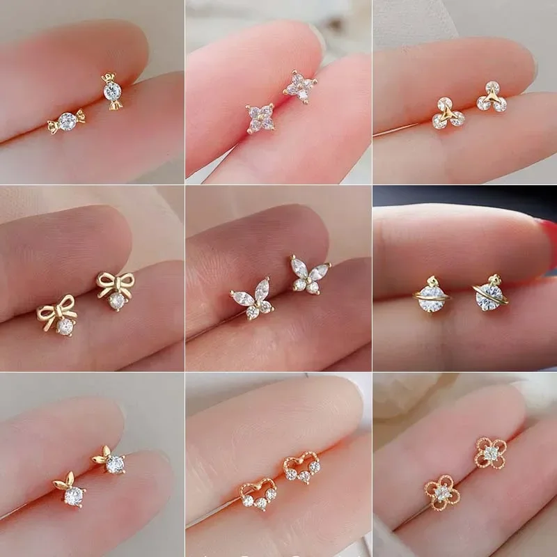 925 Silver Needle Zircon Earrings Hypoallergenic Fashion Ear Studs Female Pendant Tassel Pendant Earrings for Women Jewelry Gift