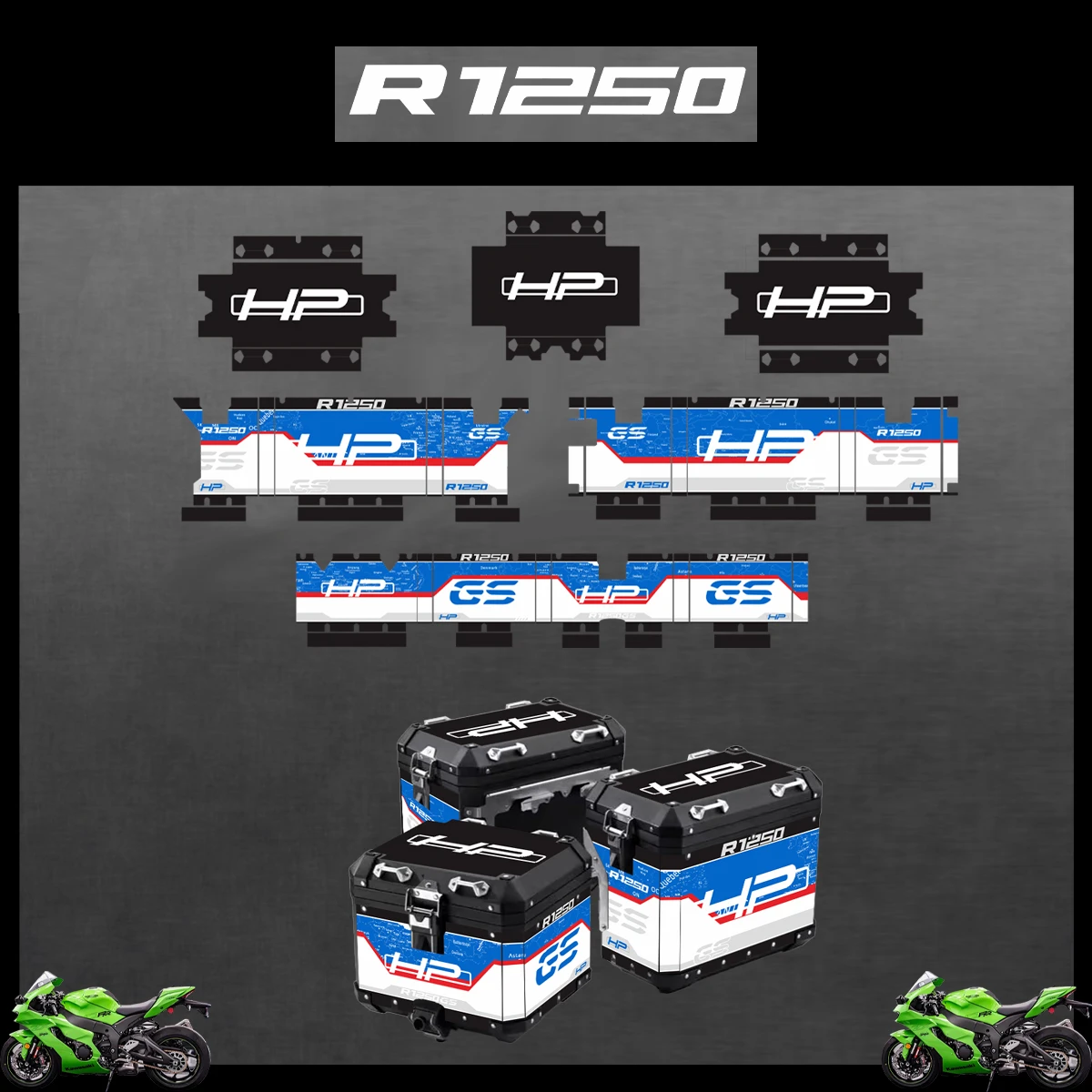 Panniers 40 GS For BMW R1250GS R1250 GS ADV Triple Black Adventure 2019-2023 2022 2021 2020 Motorcycle Aluminum Box Sticker Case
