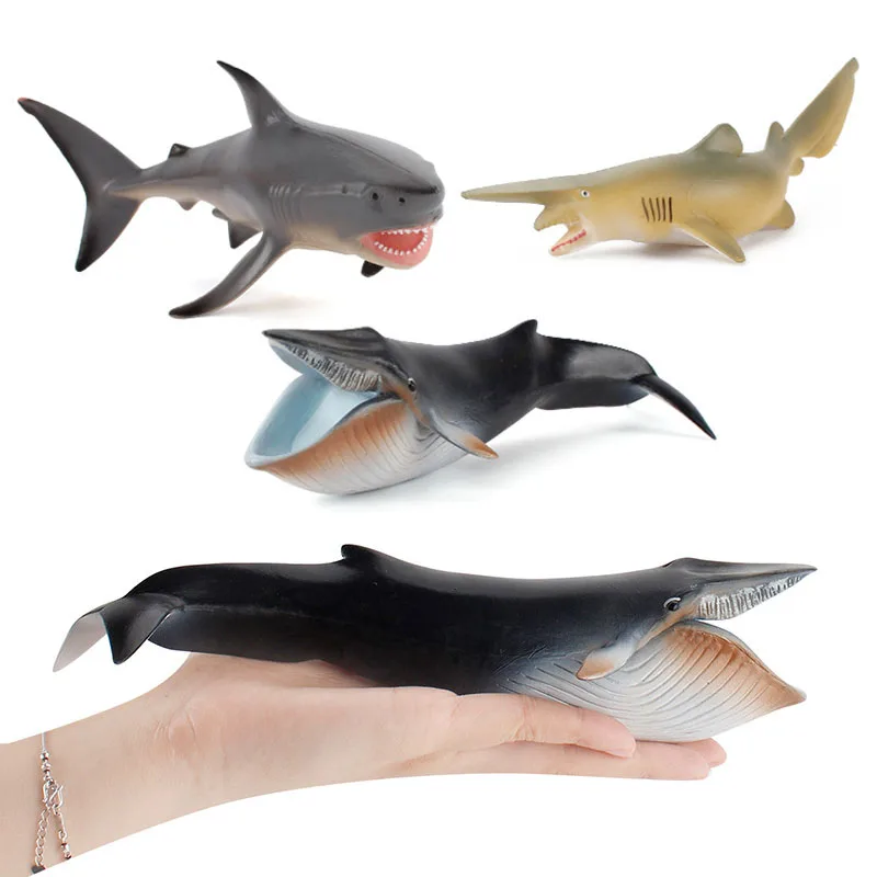 Savage Ocean Sea Life Helicoprion Goblin Shark Megalodon ปลาวาฬ Action Figure Aquarium ปลาใหญ่สัตว์ของเล่นสำหรับของขวัญเด็ก