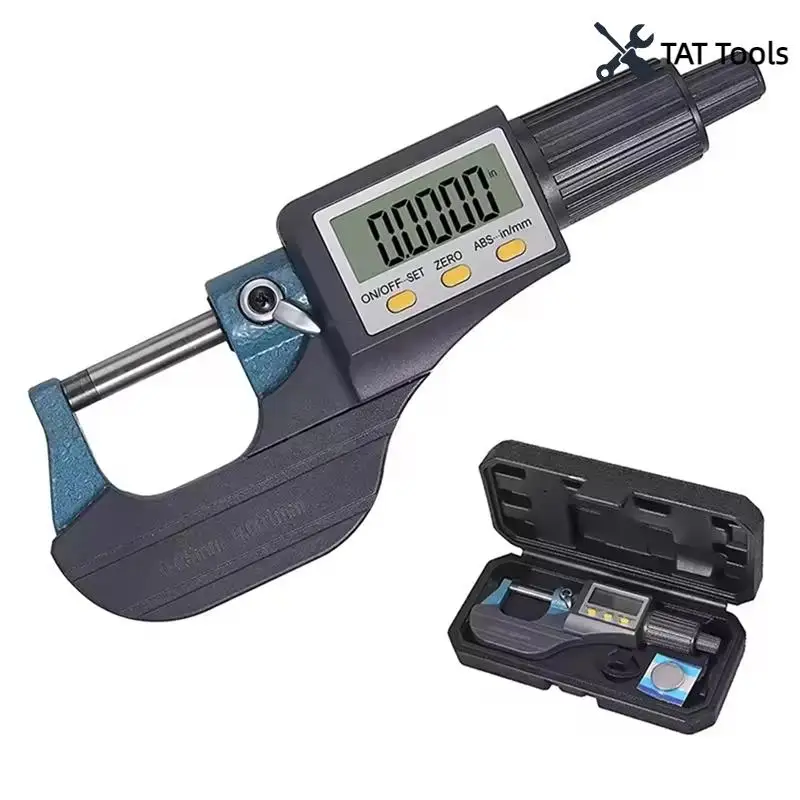 

0.001Mm Electronic OD Micrometer 0-25Mm Digital Micrometer Carbide Tip Measuring Tool Caliper Gauge Micrometer
