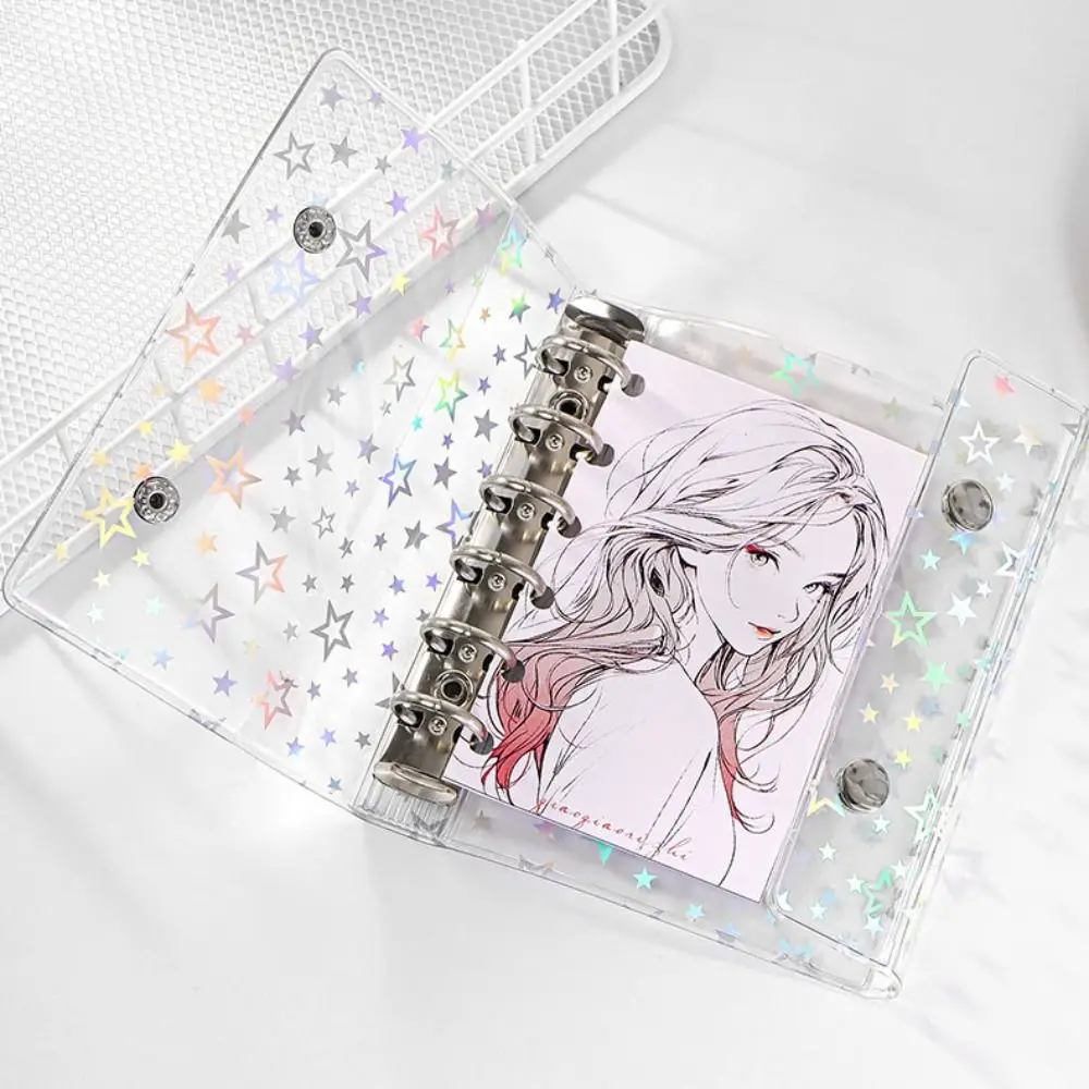 Waterproof Money Savings Challenge Binder Transparent Button Closure Budget Binder Notebook Colorful Portable