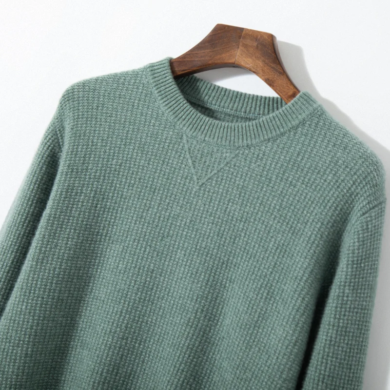 100% Pure Cashmere Sweater Men Pullover 2023 Winter Thickening Warm Soft Jersey Hombre Jumper Pull Homme Knit Sweaters Man Tops