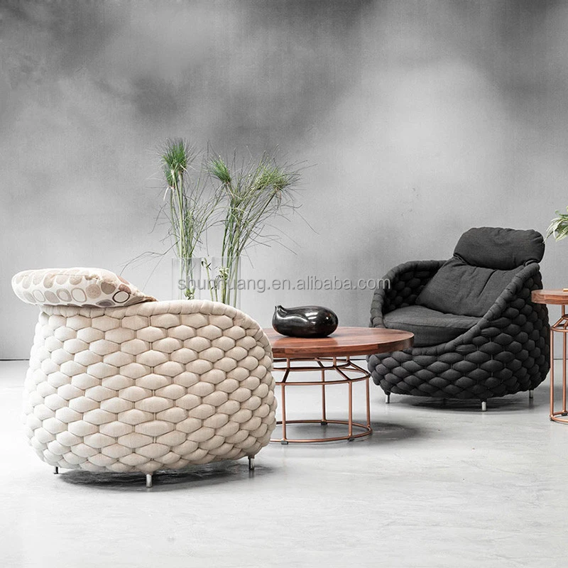 All Hand-made Outdoor Balcony Webbing Furniture Rope Sofa Set Outdoor Furniture Set Sofa & Coffee Table Set