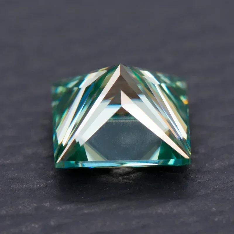 

Hot Sell Moissanite Princess Cut Top Quality Primary Yellow Green Color for Diy Charms Jewelry Ring Necklace Materials with GRA