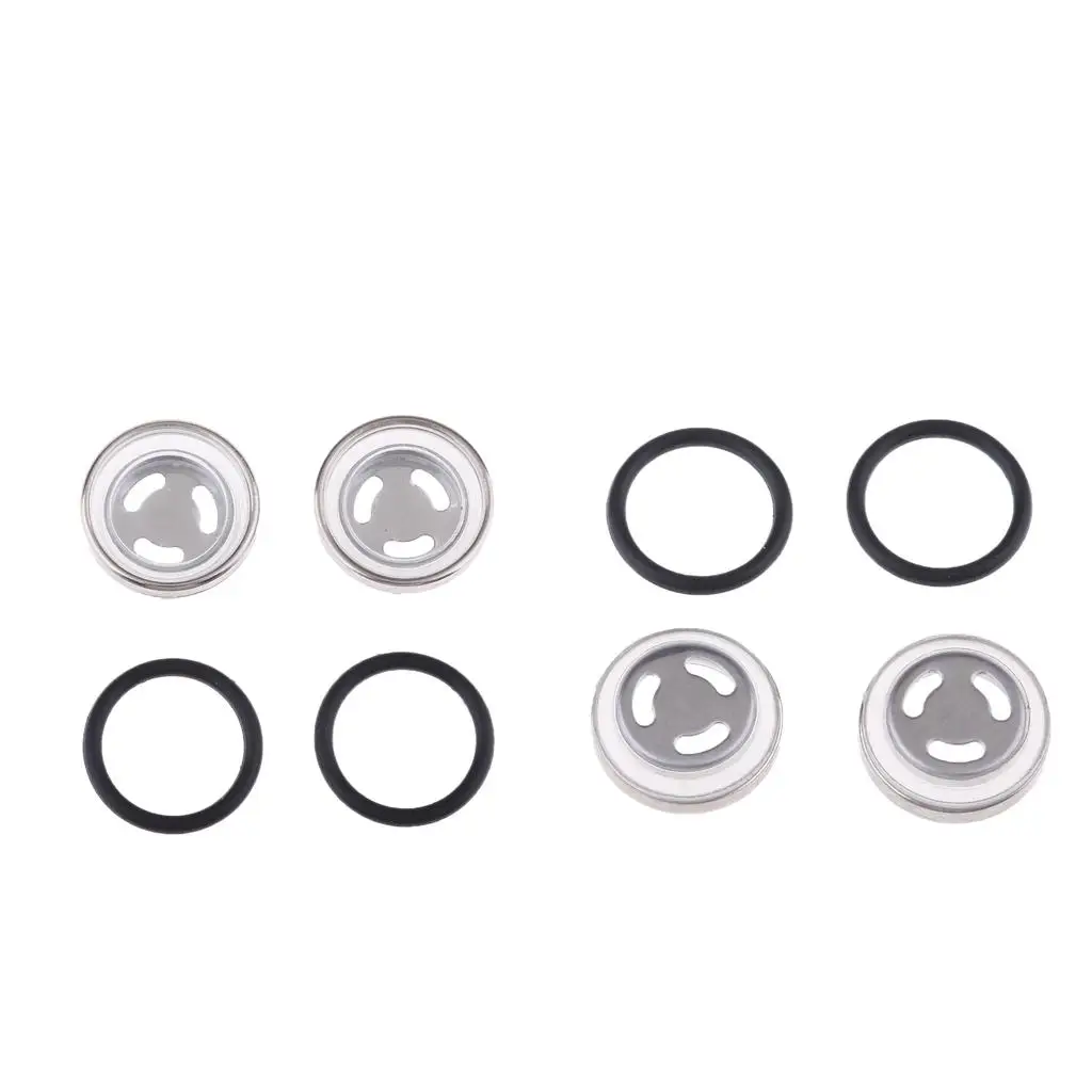 4 Pcs. Universal Motorcycle Sight Glass Oil Sight Glass with Sealing Rings