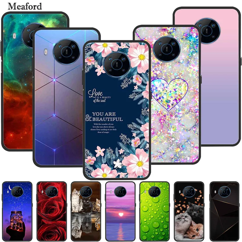 Para nokia x100 caso de luxo tpu macio capa traseira para nokia x100 x 100 5g funda à prova de choque nokix100 dos desenhos animados protetor coque