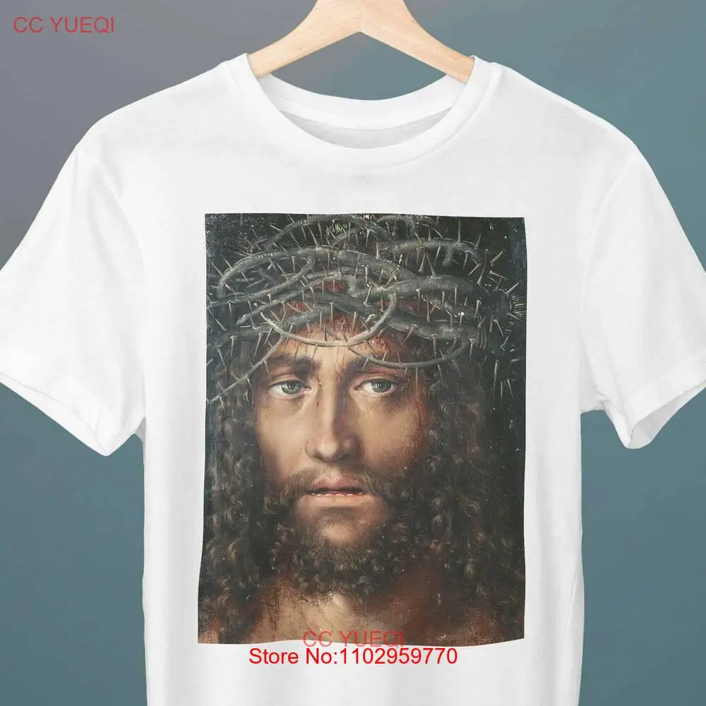 Художественная футболка с головой Христа, Коронованная шипами, Лукас макрач старший, футболка
