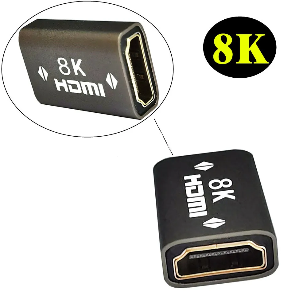 8K HDMI compatibleAdapter Female to Female HD Connector Support 8K@60Hz 4K@120Hz 144Hz 3D 4K 1080P 60Hz HD Extender